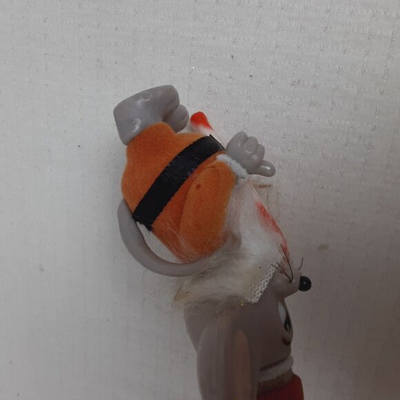 Merry Mice 1979 Vintage 5" Mouse with Red Christmas Santa Suit & Candy Cane - Picture 11 of 12